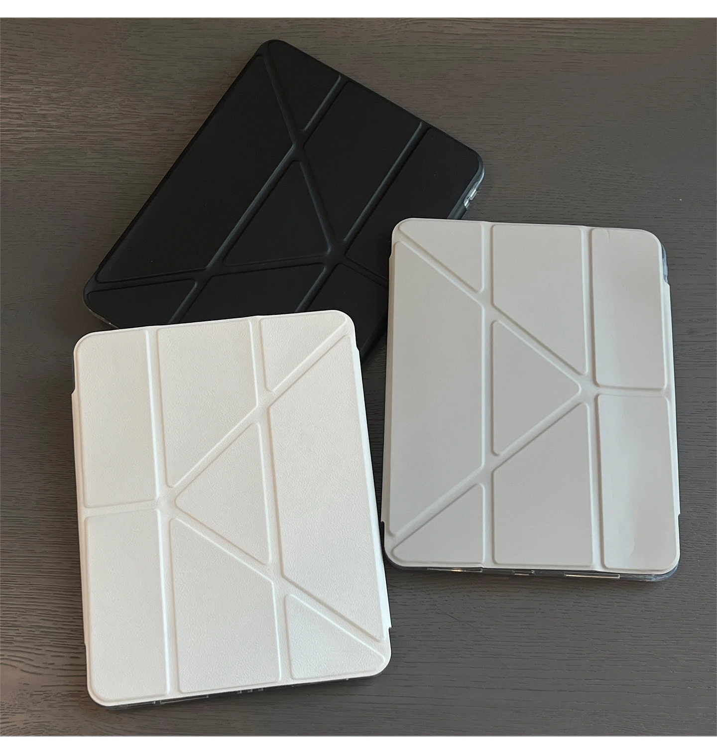 Solid Color Optional Practical Y2K Y-Fold Case For iPad Pro 13 11th M5 M4 12.9 A16 10 8 7 9th 10th Air 11 M2 M3 Mini Tablet Case