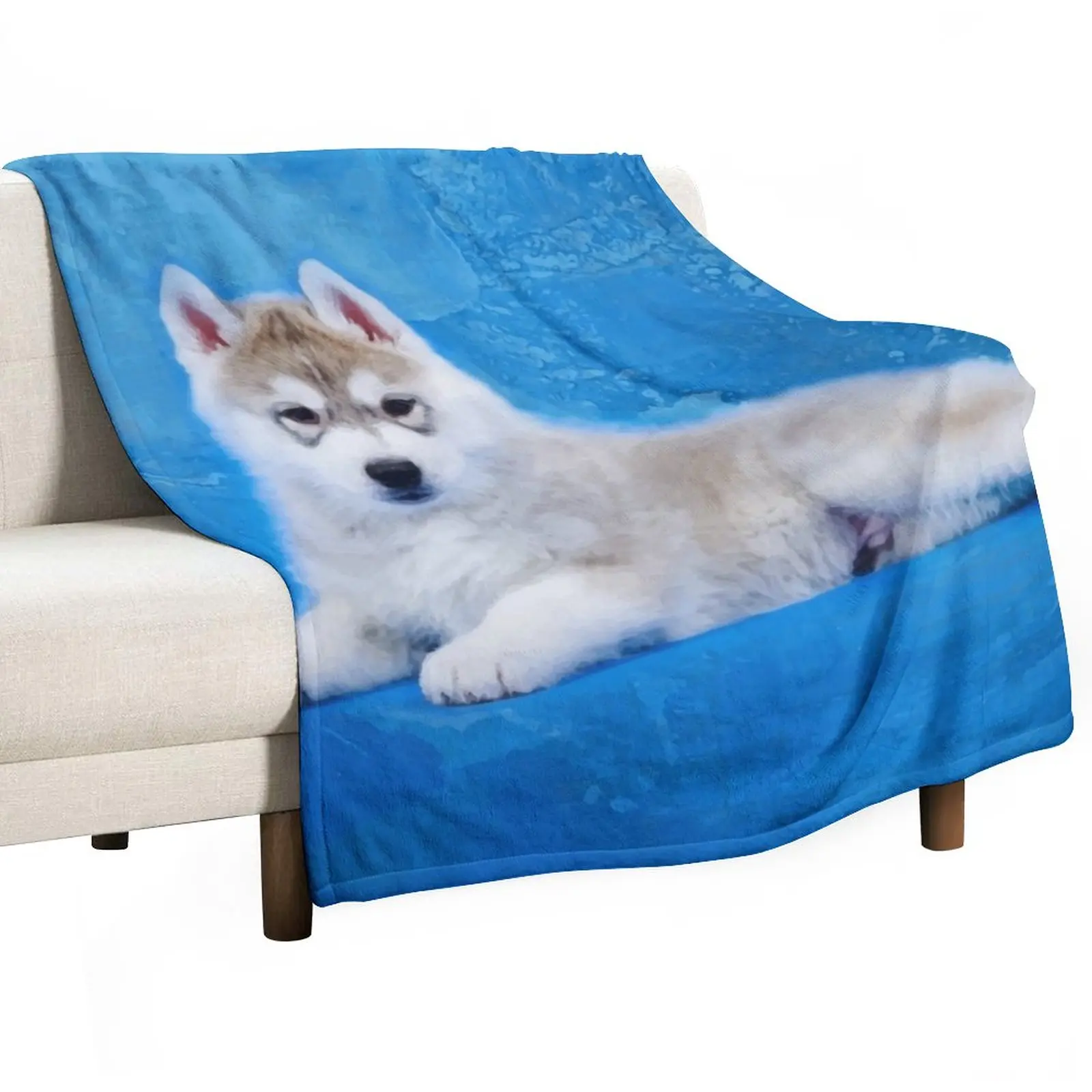 

Siberian Husky Puppy Throw Blanket Sofa Blankets wednesday Plaid on the sofa Fashion Sofa Blankets