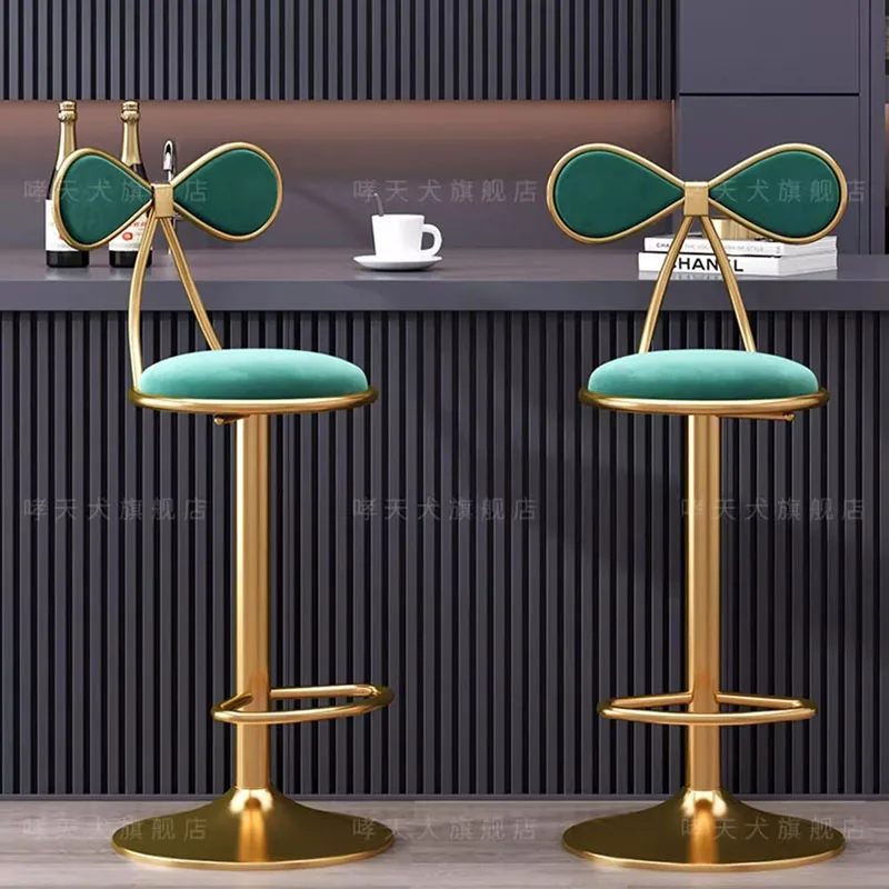 مقاعد للبار بتصميم عرش للمطاعم مصنوعة من الجلد قابلة للتعديل لغرفة النوم ومقاعد معدنية بسيطة لأثاث جناح صالة تابوريتي ألتو