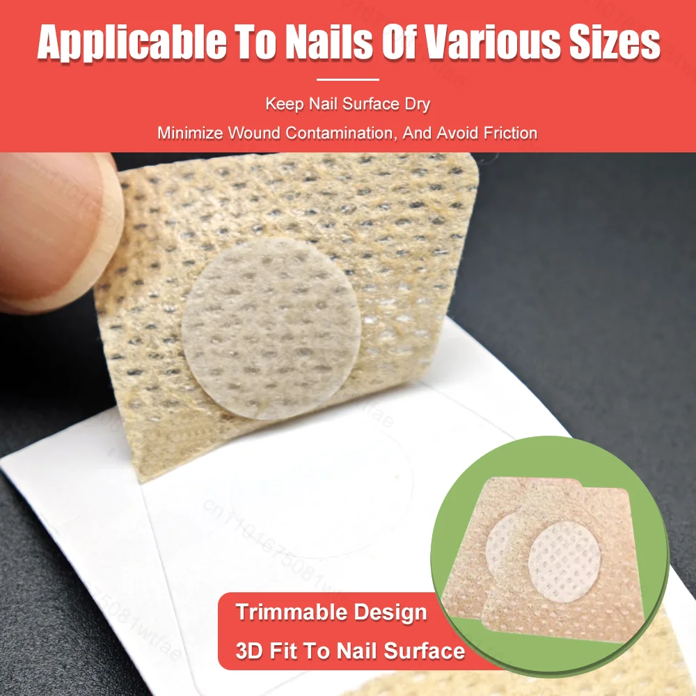 Parches de reparación de uñas, pegatinas transpirables para tratamiento de uñas de paroniquia, Corrector de uñas encarnadas adhesivo impermeable, parche de hongo