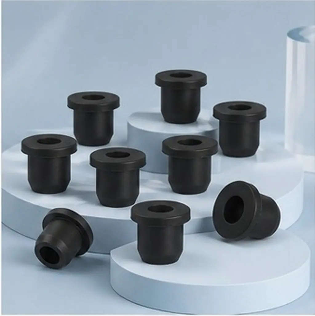 8Pcs Lab Seal Rubber Stoppers Black Hollow Flexible Leak-Proof Rubber Corks for Vials Test Tubes Bottles Household Kitchen Use
