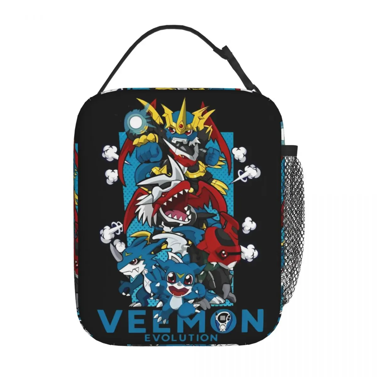 Digimon Veemon Evolution Insulated Lunch Bag High Capacity Lunch Container Cooler Bag Tote Lunch Box Work Picnic Men Women