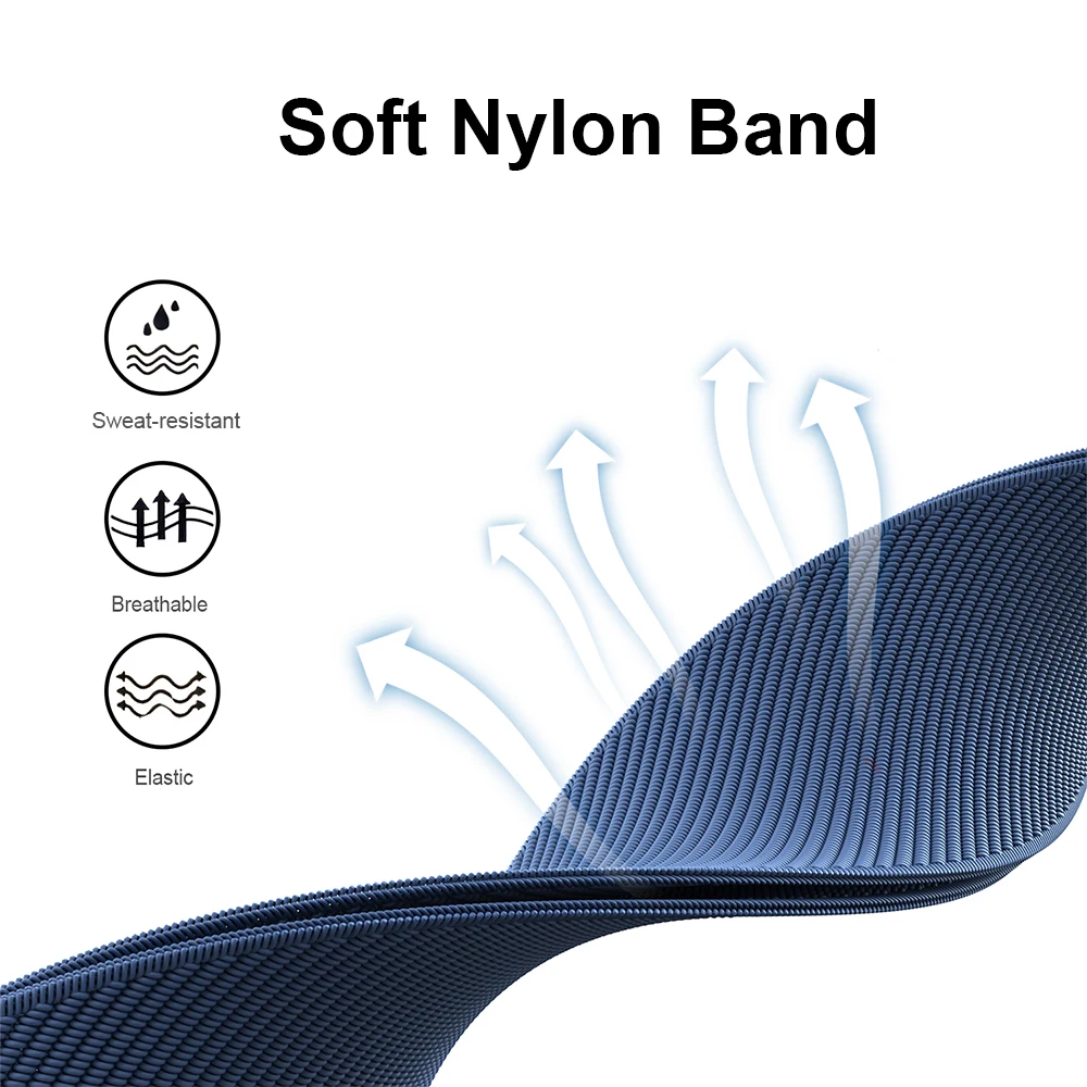حزام رياضي من النايلون متوافق مع ذروة Whoop 5.0/4.0، حزام معصم بديل قابل للتعديل وجيد التهوية لـ Whoop 4.0 & 5.0 #4