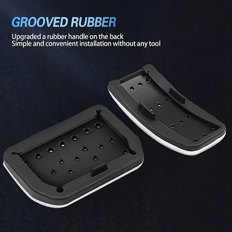 Foot Pedal Pads Covers for Tesla Model Y 2021-2024 Model 3 2021-2024 Highland Accessories Non-slip Aluminum Alloy Foot Pedal Pad