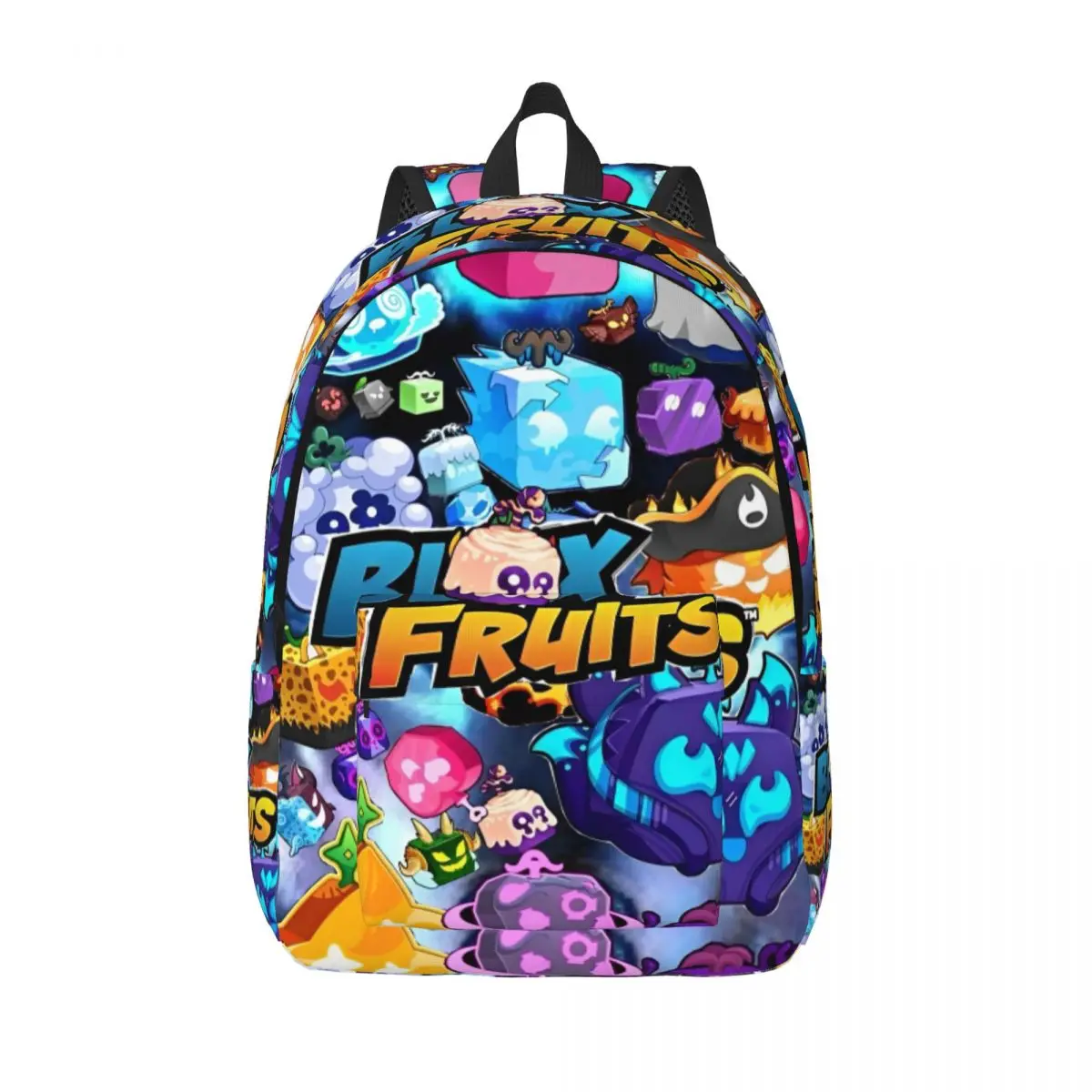 

Blox Fruits Game Видеорюкзак для мужчин и женщин Повседневный студенческий рабочий рюкзак для ноутбука и компьютера Сумка на плечо с карманом