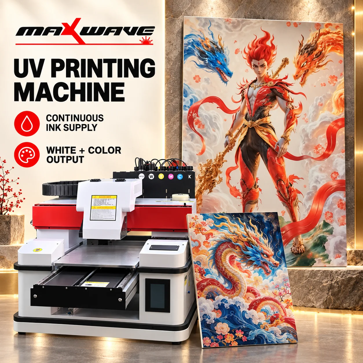 Desktop UV Printer with 0-160 mm Print Height White Color Output and Varnish Printing