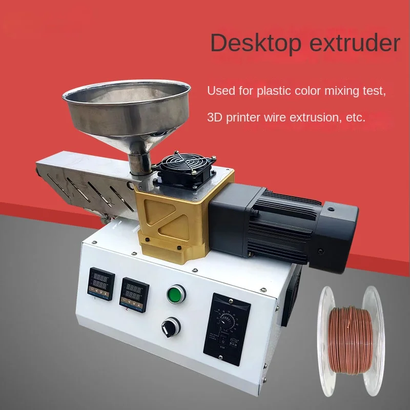 Small plastic extruder, 3D printer, consumables, wires, pipes, waste plastics recycling laboratory sample color board