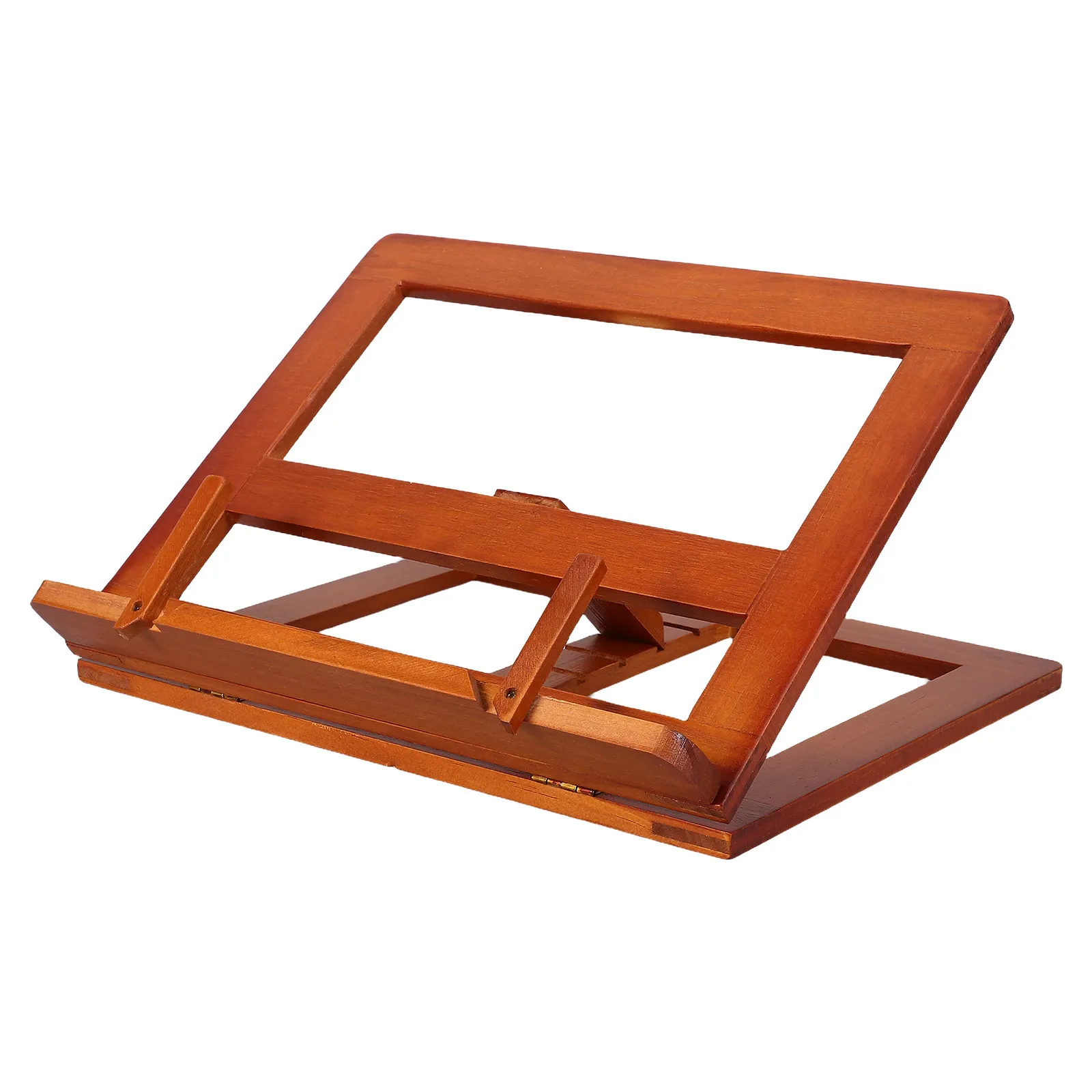 Wooden Bible Stand Adjustable Folding Book Holder for Reading Hands Free Portable Holy Book Display Cookbook Recipe Textbook