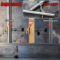 10-180 Degree Adjustable Right Angle Corner Clamp Fast Tightening Multipurpose Clamps with Swing Jaw for Welding & Woodworking