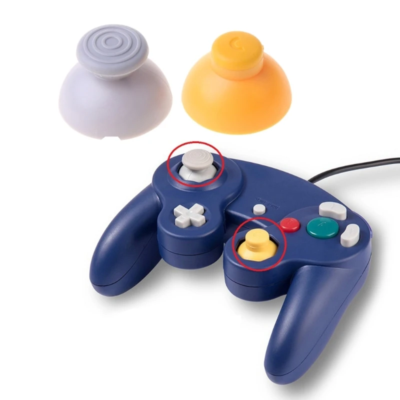 Joystick analogique de remplacement, capuchon en silicone pour Game Cube, NGC, contrôleur GC, 1 jeu