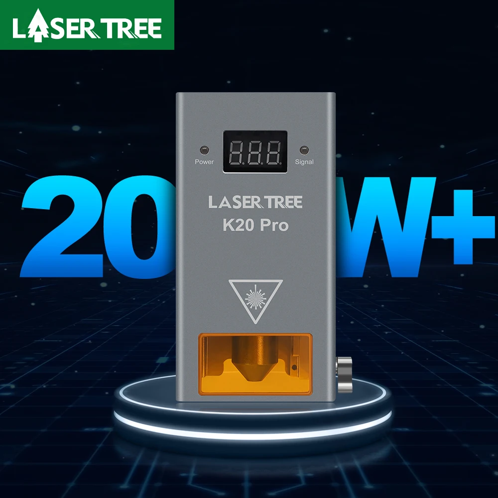 Árbol láser K20 20W cabezal láser de potencia óptica con boquilla de asistencia de aire módulo de 4 diodos para máquina cortadora de grabador CNC herramientas de bricolaje