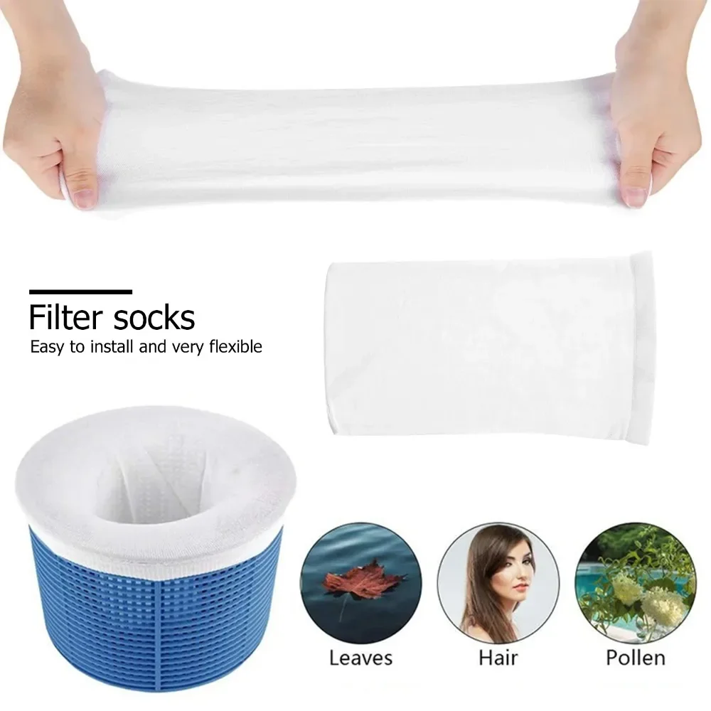 5/10PCS Swimming Pool Garbage Cover Swimming Pool Filter Socks Swimming Pool Skimmer Filter Net Dustproof and Anti Fouling Cover