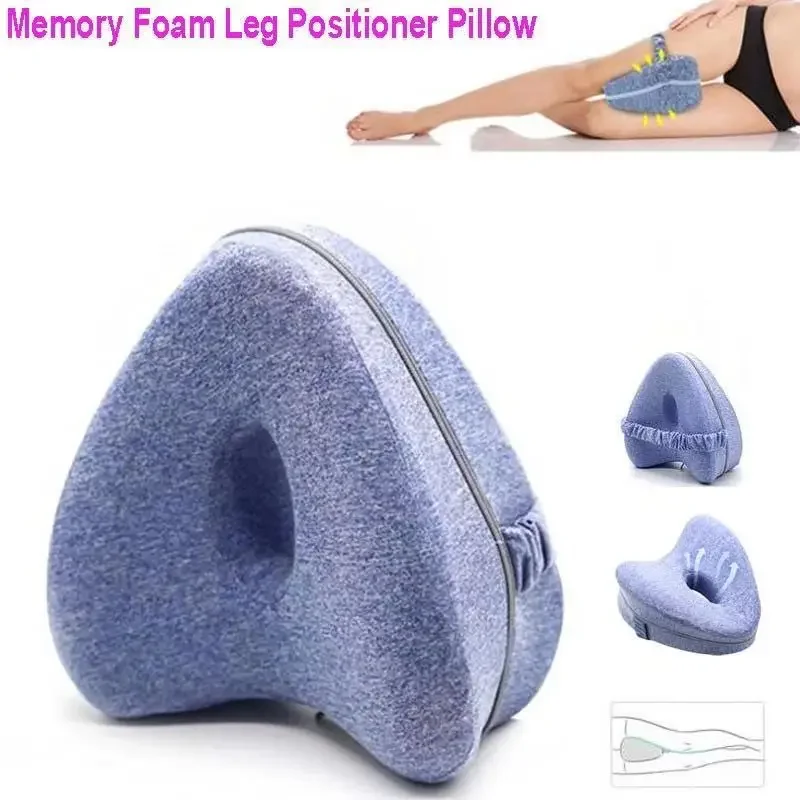 Body Memory Cotton Leg Pillow Home Foam Pillow Sleeping Orthopedic Sciatica Back Hip Joint for Pain Relief Thigh Leg Pad Cushion