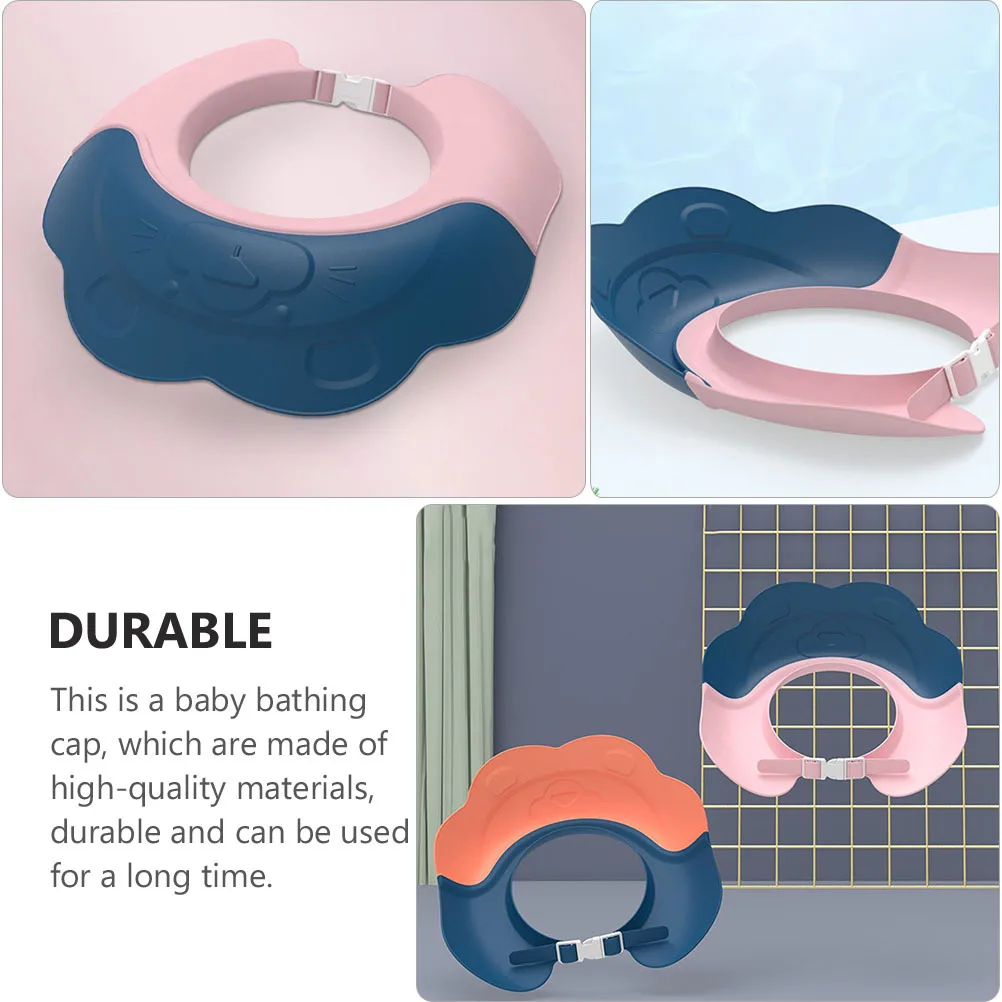

Baby Shower Shape Curious to Shampoo Water Retention Anti-Leakage Bath Hat