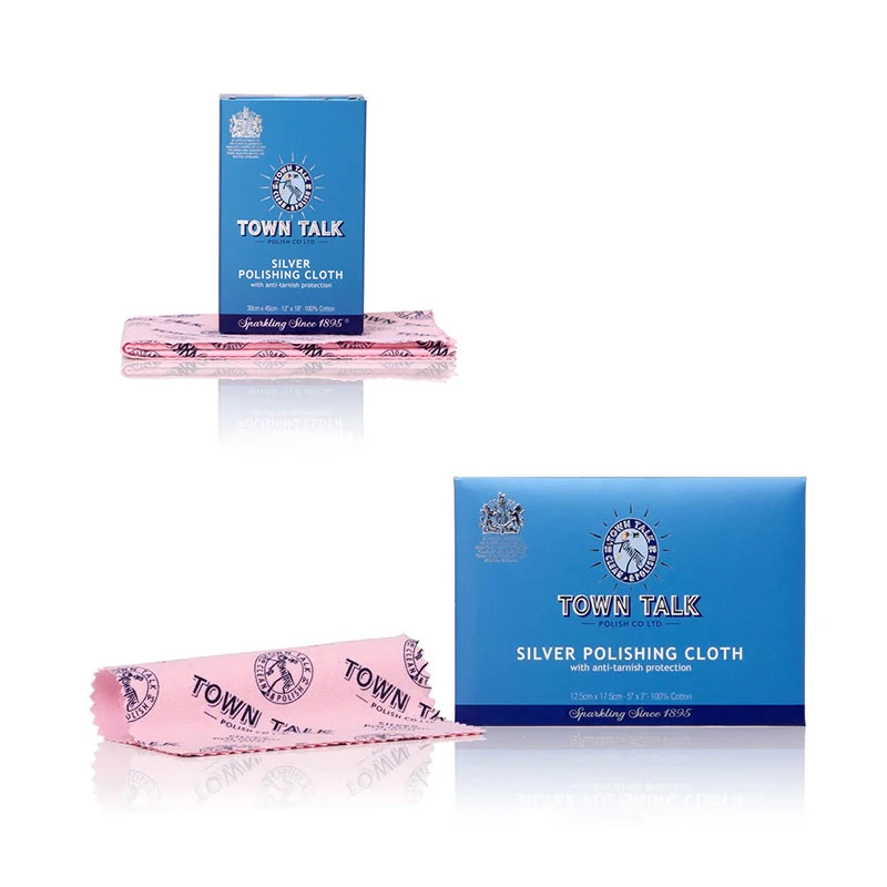 

Original Town Talk Anti Tarnish Silver Polishing Cloth 5x7'' 12x18'' Sterling Jewelry Cleaning Tools