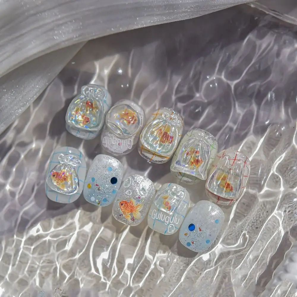 Cute Starfish 3D Relief Ocean Fish Nail Stickers Adhesive DIY Nail Art Sticker Nail Art Decals Gifts