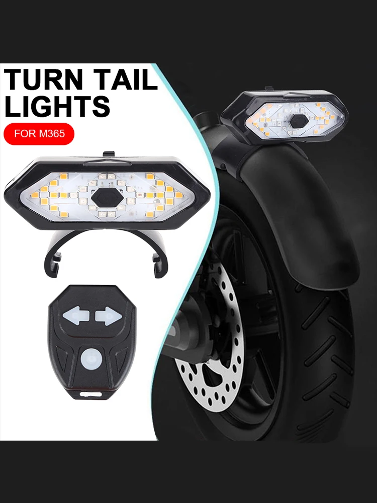 Scooter Taillights Smart Wireless Remote Control Turn Signal Safety Light Micro USB Rechargeable Waterproof for M365 Pro 2 MI 4