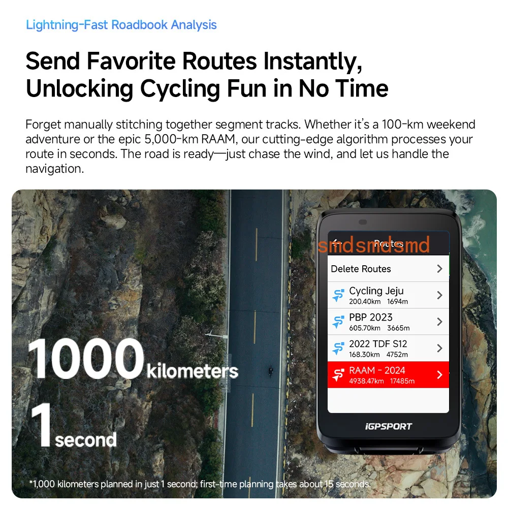 Bike Navigator Touch-screen GPS Bike Computer 35-Hour Battery Life Bicycle Accessories