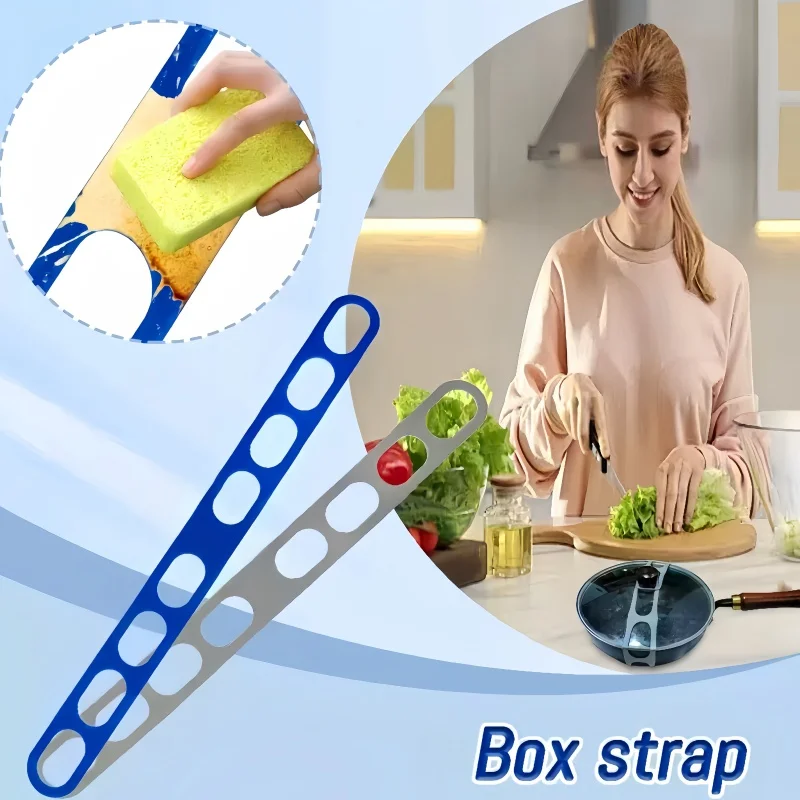 1Pc adjustable box fixing strap, elastic silicone universal cover fixing strap, suitable for various covered pots and bowls