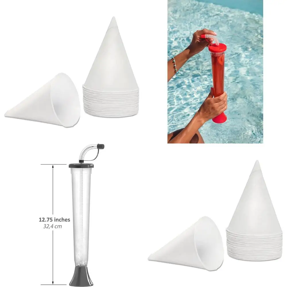 

Konie 45KBR Rolled Rim, Poly Bagged Paper Cone Cups, 4.5oz, White (Case of 5000)