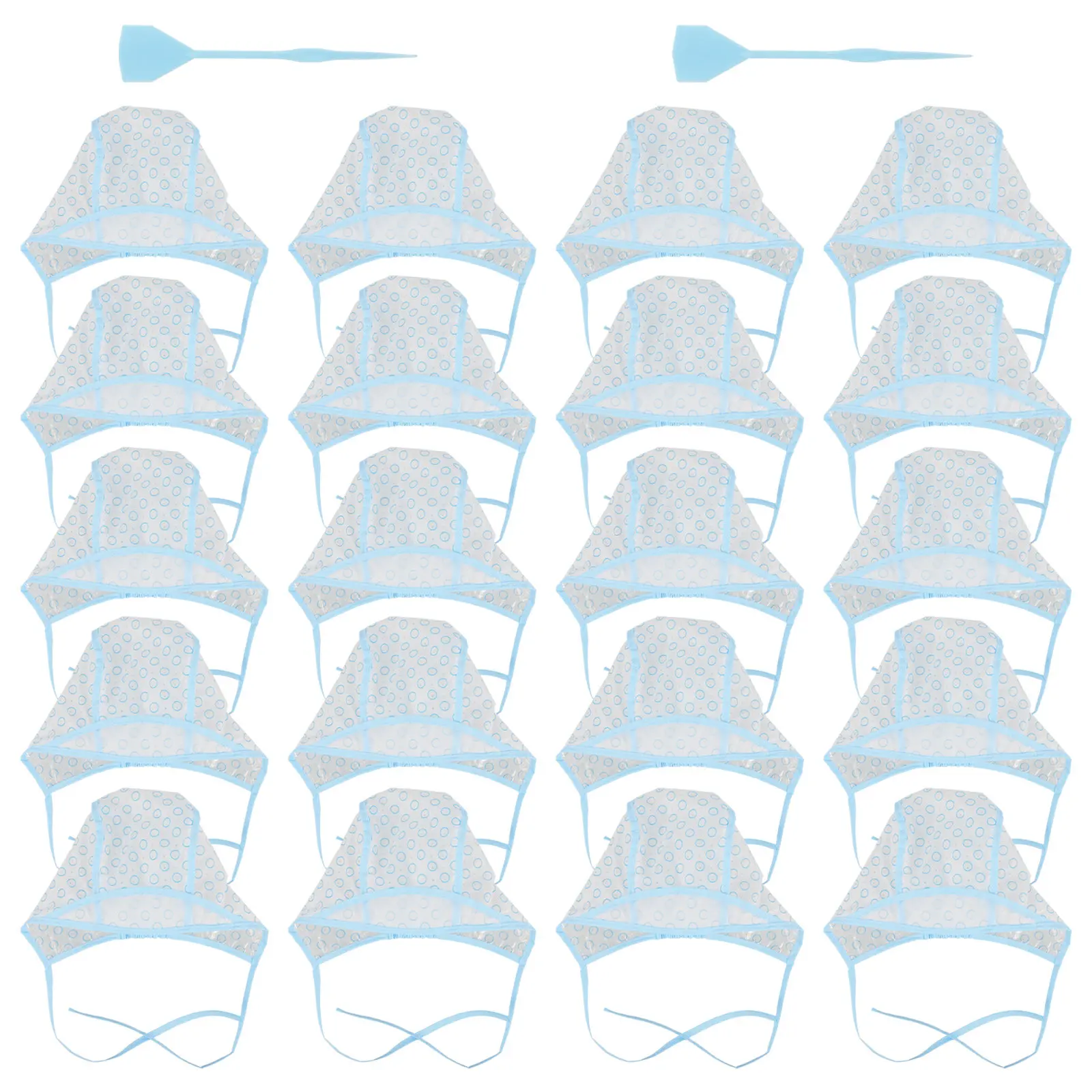 

22Pcs Hair Dyeing Cap Set High Quality Disposable Coloring Hats for Highlights Tinting Prevents Skin Contact Salon Grade Hair