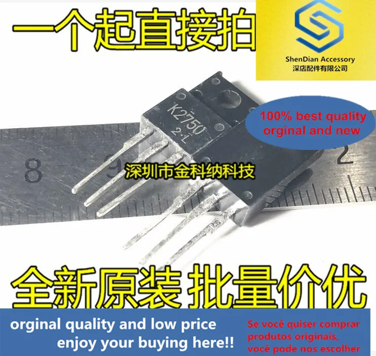 5pcs only orginal new K2750 2SK2750 TO-220F plastic package MOS tube 3.5A 600V imported brand new original