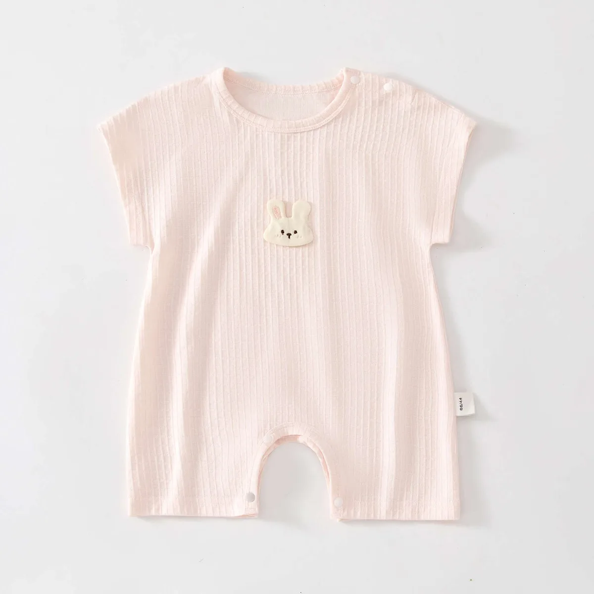 0-18M Baby Summer Pure Cotton Short Bodysuit Newborns Breathable Skin-friendly Romper Toddler Cute Cartoon Casual Knit One-piece