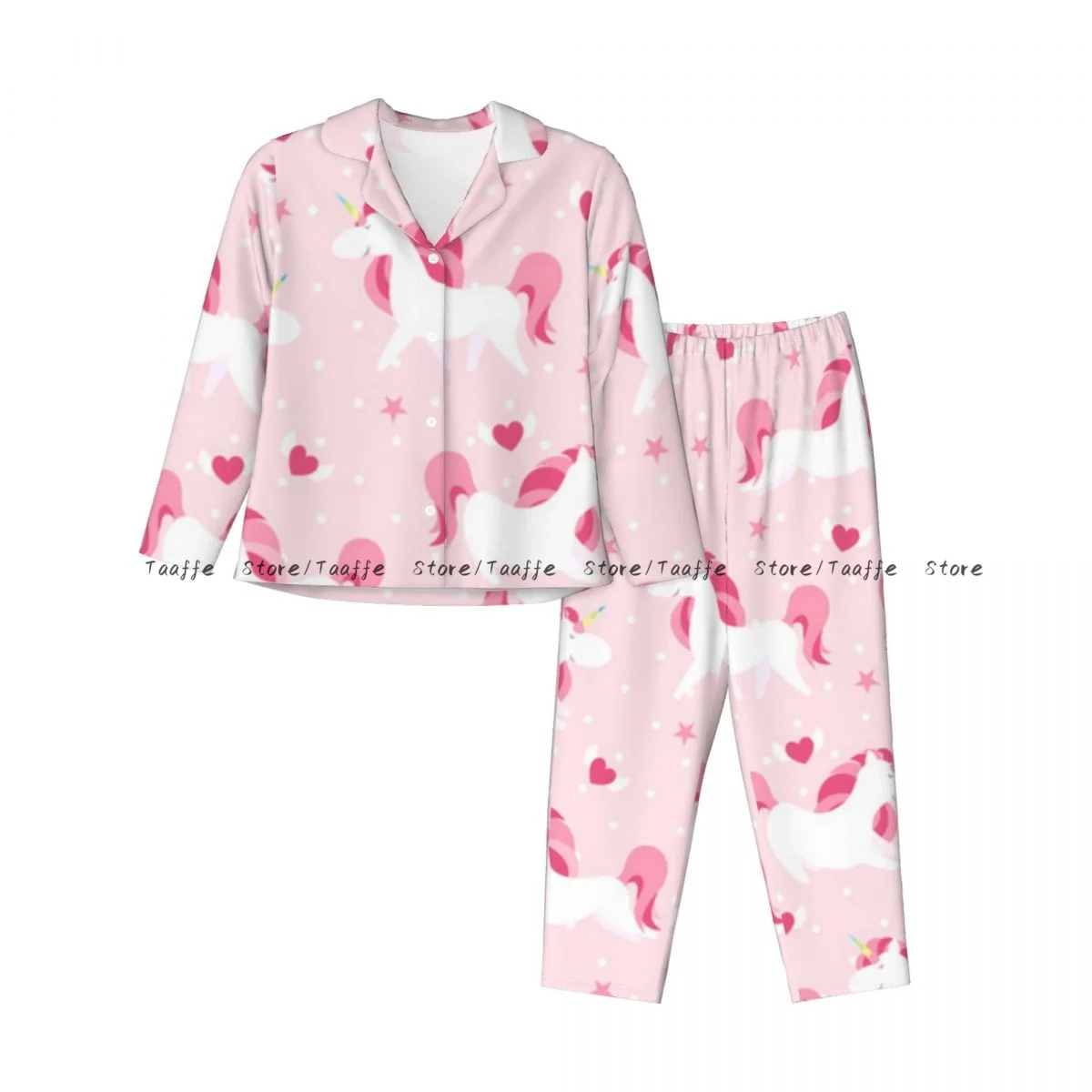 Spring and Autumn Pajama Set Women's Long Sleeve Pants Two Piece Magic Unicorn Home Furnishing Set