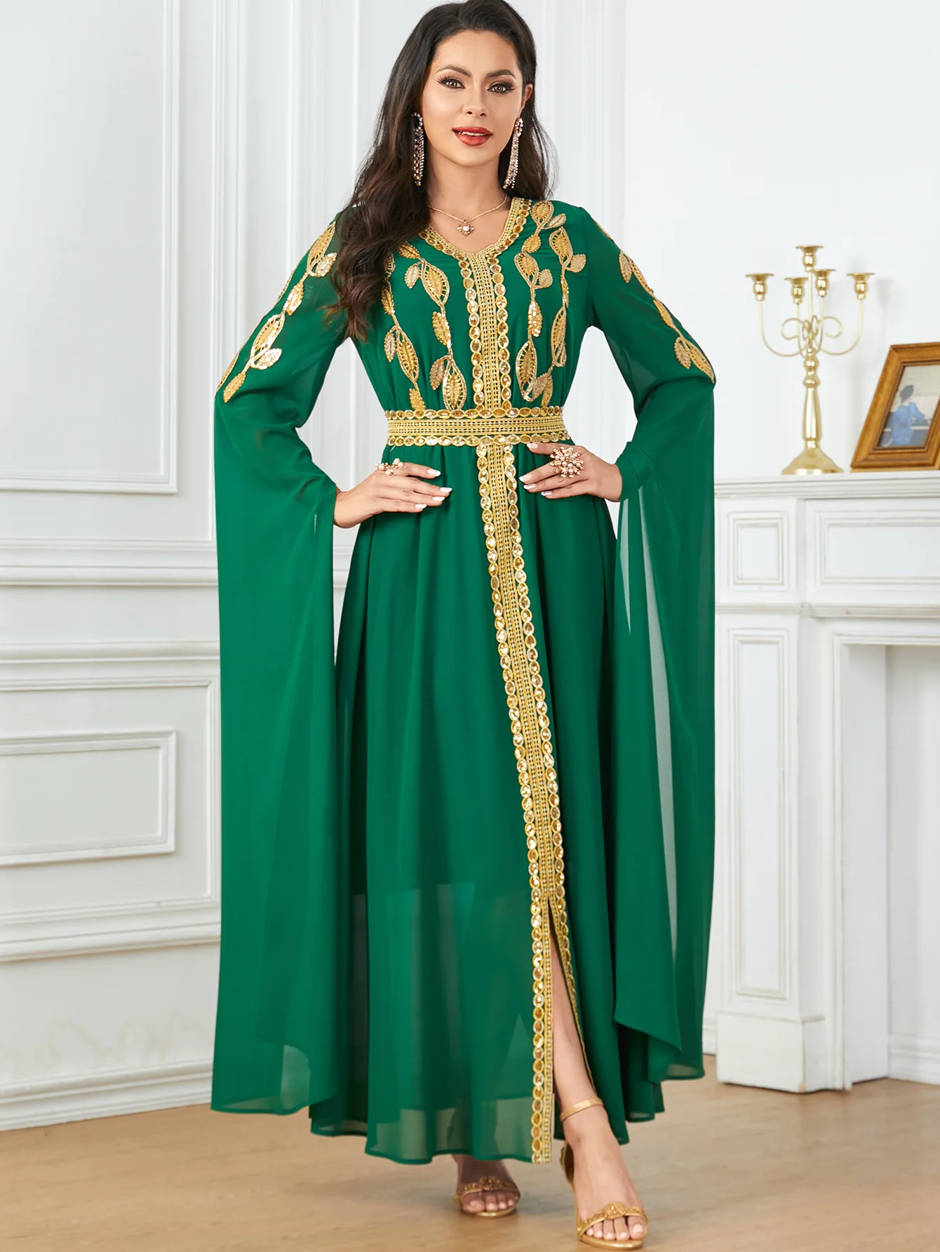 Eid Muslim Abaya for Women Party Dresses Sashes Abayas Islam Arab Long Robe Ramadan Morocco Vestidos Jalabiya Dubai Kaftan 2024