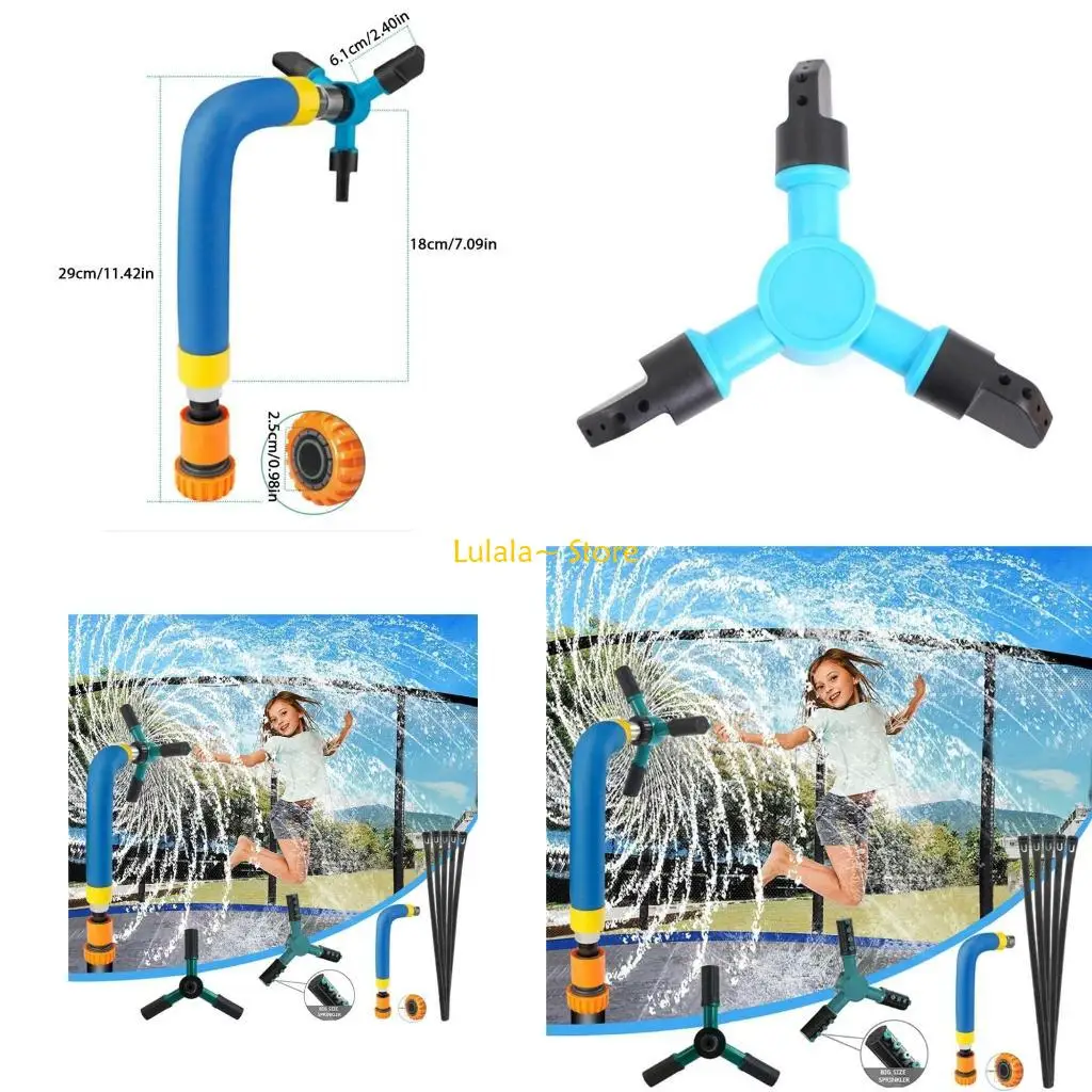

Y4QA Trampoline Rotating Sprinkler for Kids Outdoor Water Sprinkler Accessories for Garden Children Water Entertainment Tool