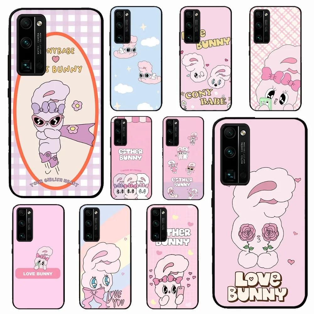 E-Esther B-Bunny Phone Case For Huawei Honor 10 lite 9 20 7A 9X 30 50 60 70 pro plus Soft Silicone Cover