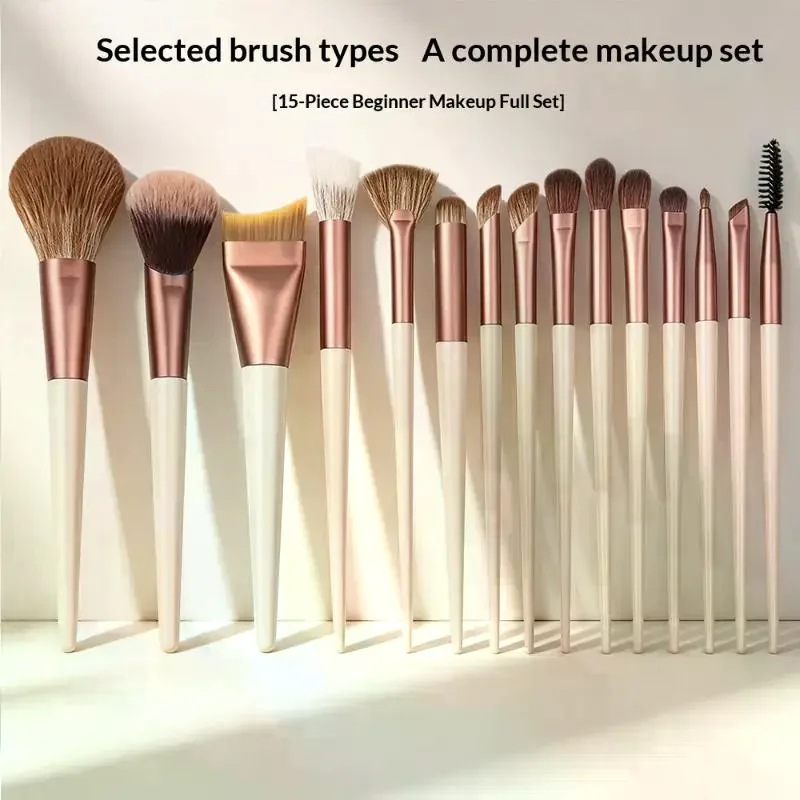 12/15PCS Makeup Brush Set Foundation Concealer Powder Eyeshadow Blush Brush Women Cosmetic Soft Beauty Tool For Face