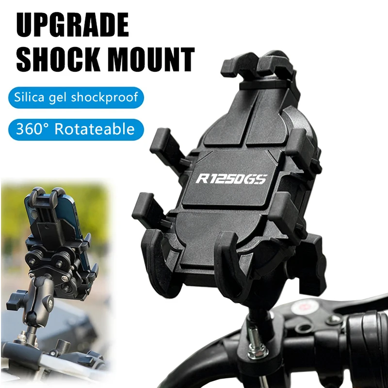 Logo For BMW R1200gs R1250gs R1250 R1200 Gs Adv Lc Mobile Phone Holder Stand Gps Bracket Support Motorcycle Parts