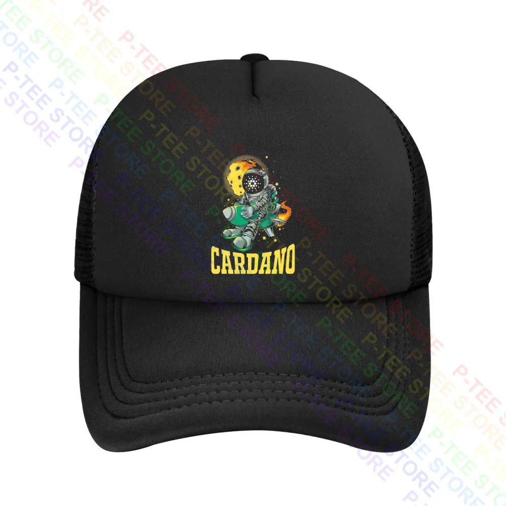 Cardano To The Moon Cardano Ada Best Crypto Coin Rocket To Moon Baseball Cap Snapback Caps Knitted Bucket Hat