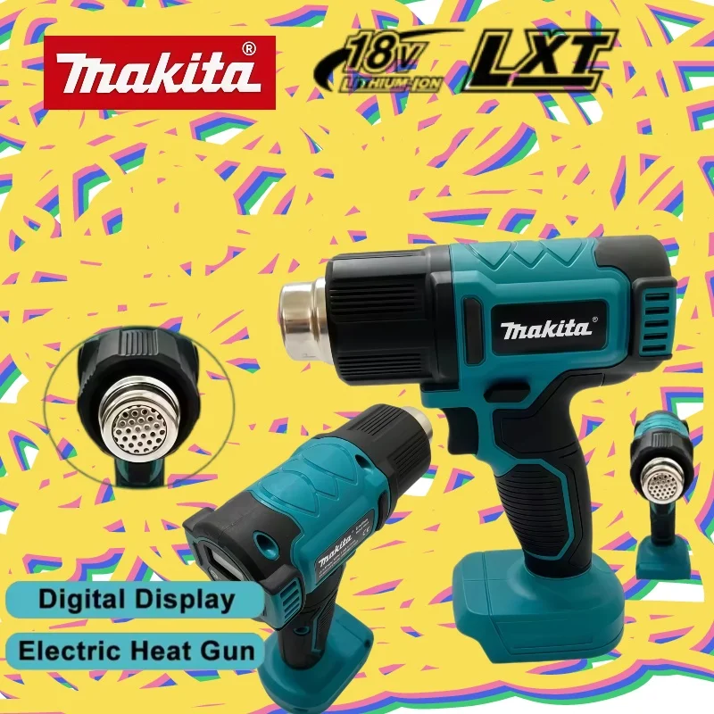 

Беспроводной термофен Makita Control 550 ° Ручной термофен с LED-дисплеем для пайки и нагрева воздуха