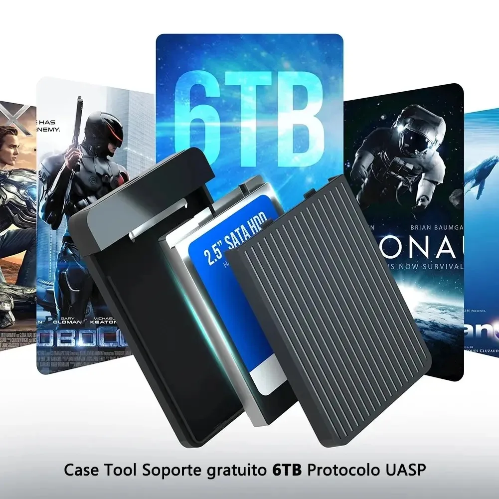 2.5 "HDD/SSD حافظة SATA إلى USB 3.0 محول USB C 3.1 6Gbps HD صندوق حاوية القرص الصلب الخارجي لقرص الكمبيوتر HDD الضميمة