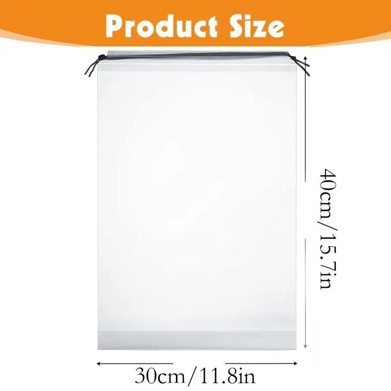 10 Pack Shoe Bags for Travel – Transparent, Waterproof, Portable Shoe Storage for Packing (15.7