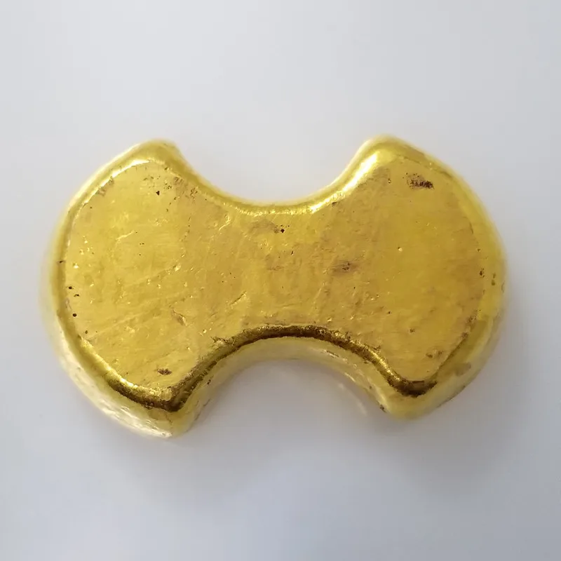 Antique Crafts Gold Ingot Gold Bar Gold Silk Brass Material Non-Gold Yongzheng Sanhuang Copper MaterialJ86