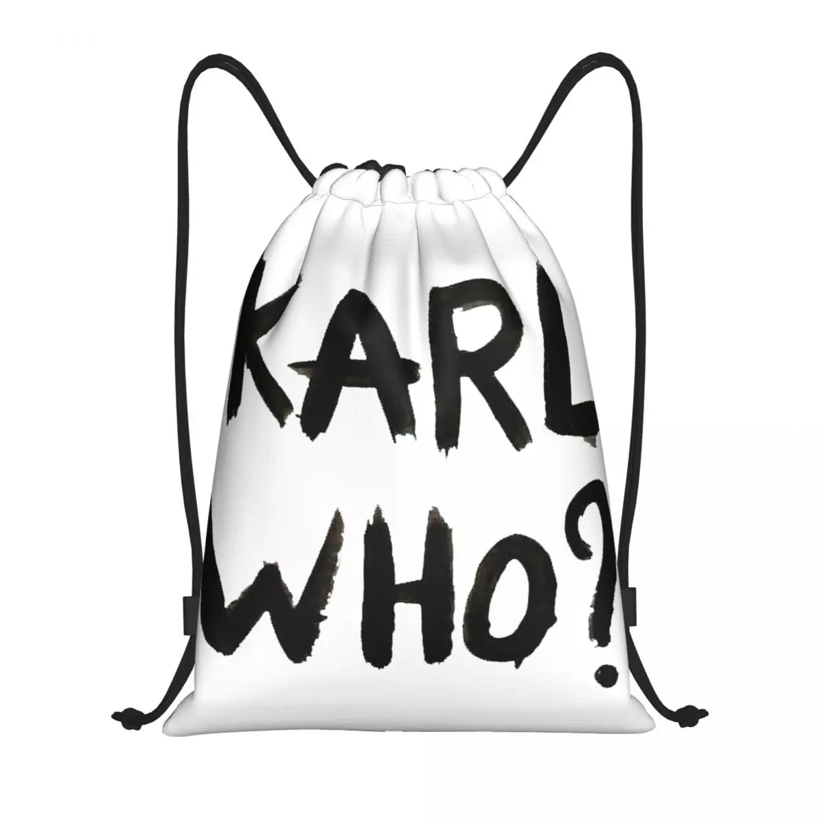 

Karl Who Drawstring Backpack Women Men Gym Sport Sackpack Portable Training Bag Sack