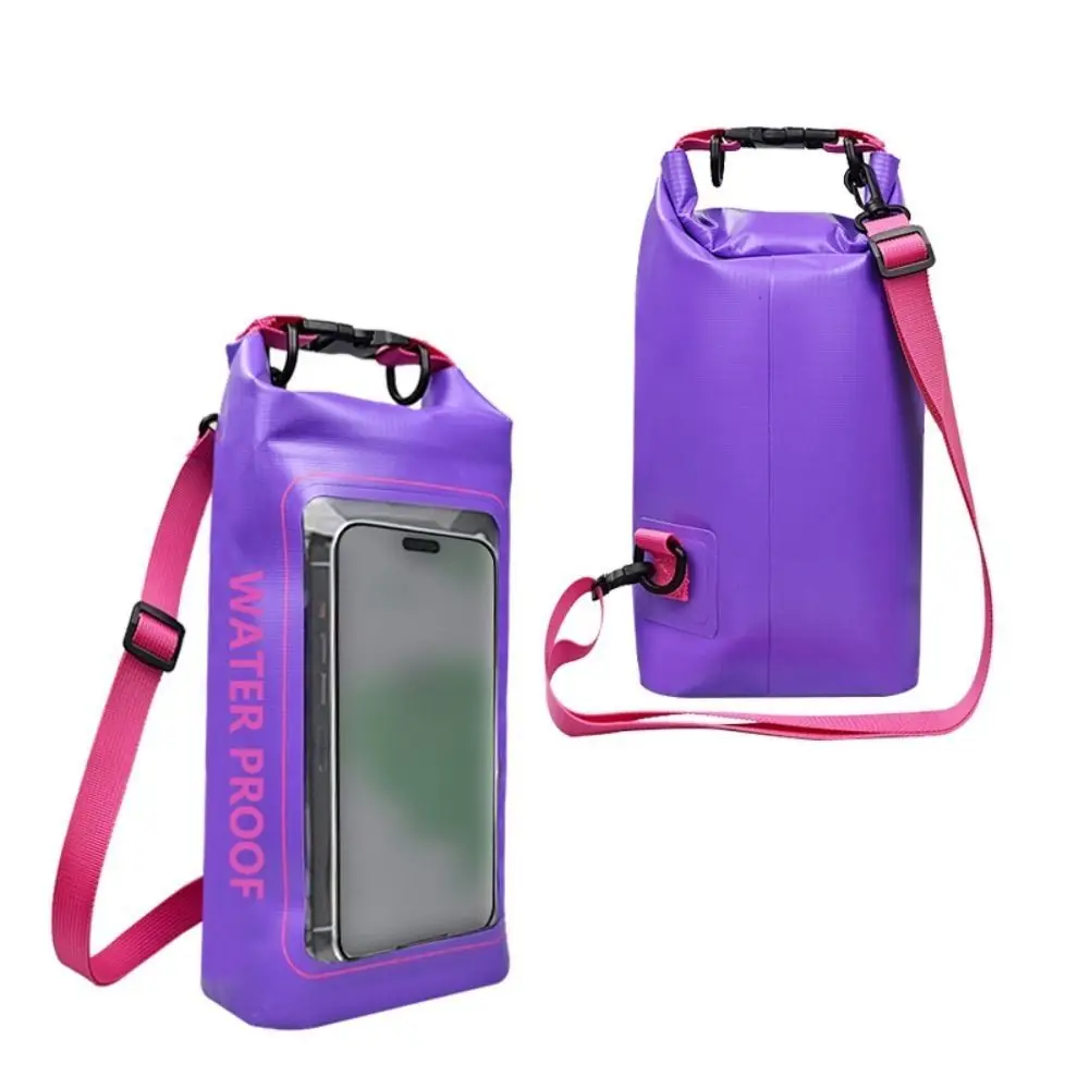 

2L New PVC Clip Swimming Waterproof Bag Outdoor Sports Messenger Bag 2-In-1 Mesh Material Cell Phone Bag