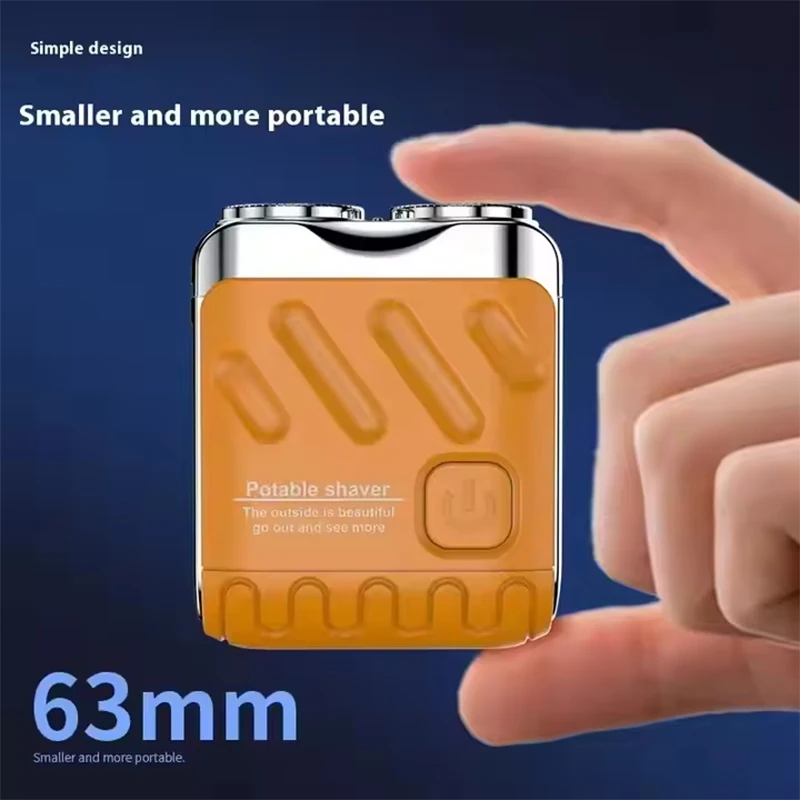 

Mini portable waterproof pocket shaver, USB charging electric shaver, travel dual-blade shaving tool for full face shaving