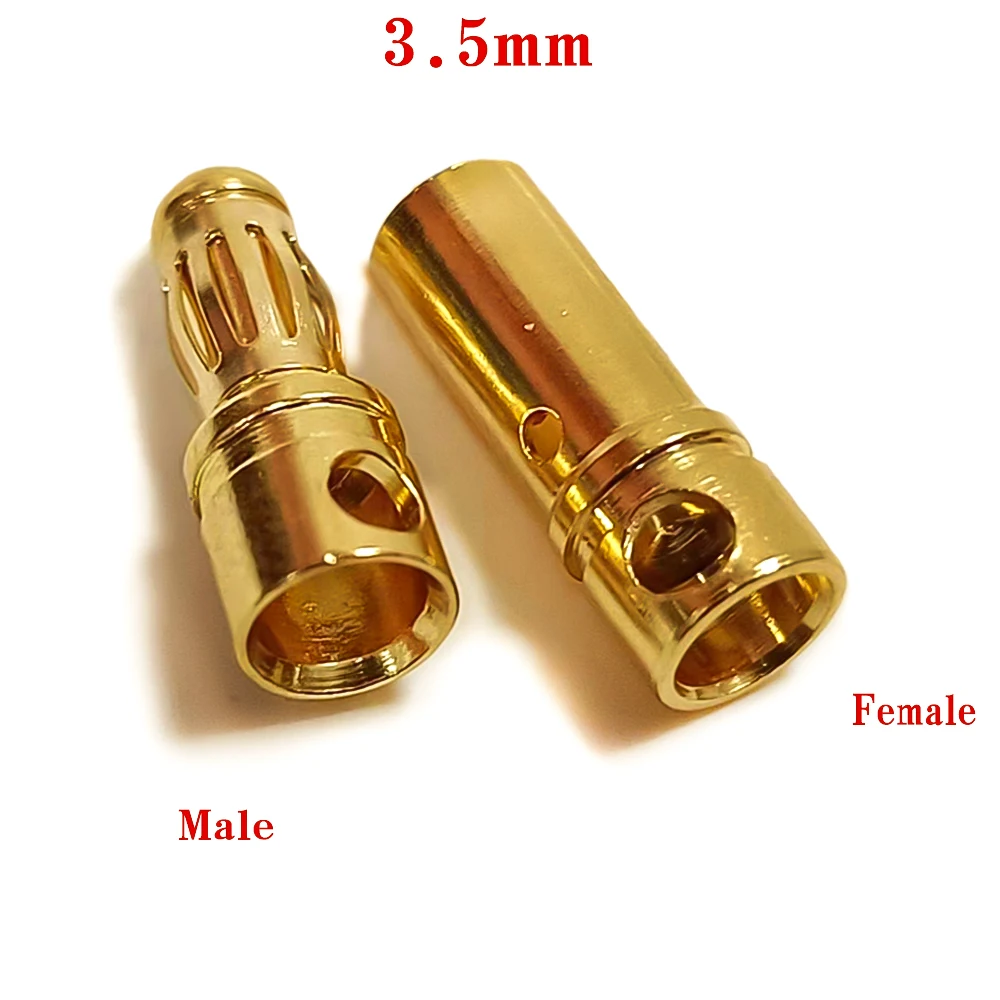 2.0mm、3.5mm、4mm、5.5mm、6mm、8mmのバレットバナナプラグ金メッキオス・メスコネクタ（RCモーターESCアクセサリー用）を大量に仕入れる