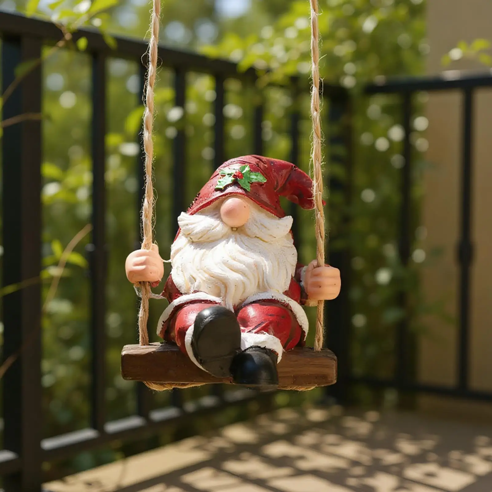 

Статуи гномов, патио, Рождественский гном на качелях, скульптура, декоративная фигурка из смолы, украшение для внутреннего и наружного двора, лужайки, сада