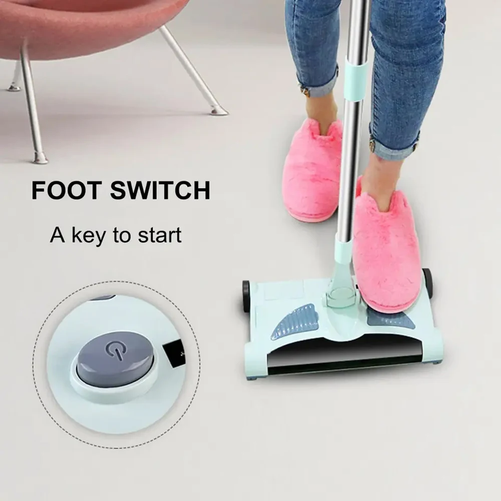 Electric Floor Sweeper Cordless Vacuum Broom Hand Push Carpet Sweeper Rechargeable Vacuum Cleaner Mop Household Cleaning Tools