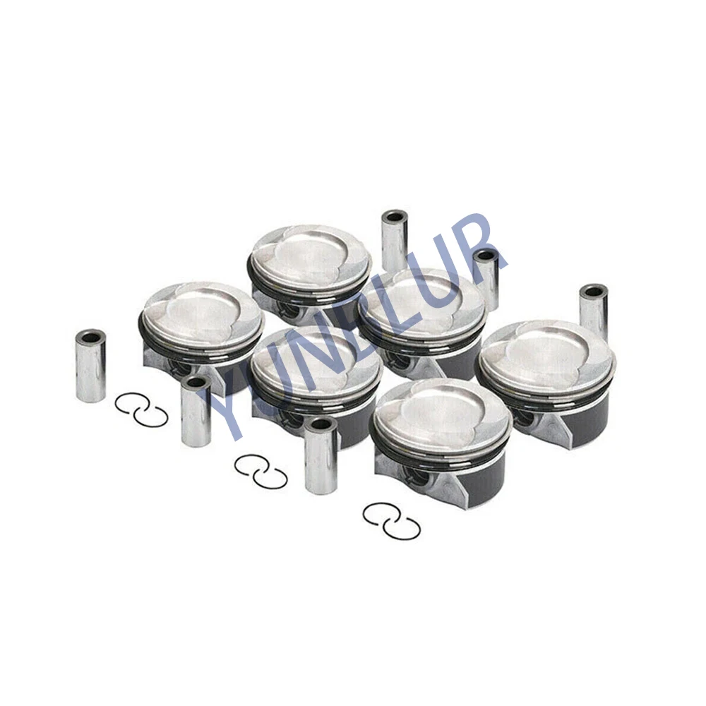 STD Engine Piston & Rings Set Fit 3.0 LV6 Gas M276 For 13-23 MERCEDES-BENZ C43 E43 C450 CLS400 GLE450 AMG E400 E450 ML320 S450
