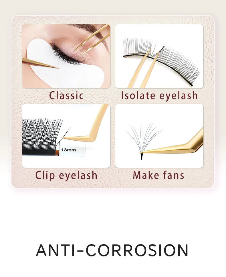 Lashtalk Wimpernverlängerungspinzette, Make-up-Tools aus Nagaraku, Edelstahl, nicht magnetisches Volumen, gefälschte Wimpern, Zubehör, präzise – Detail 8