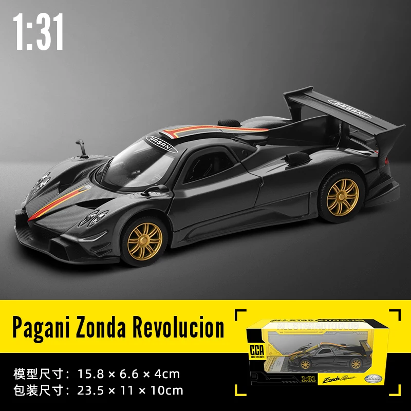 CCA 1:31 Pagani Zonda Revolution simulación de aleación de fundición a presión modelo de pantalla inferior de coche modelo de asiento conjunto de