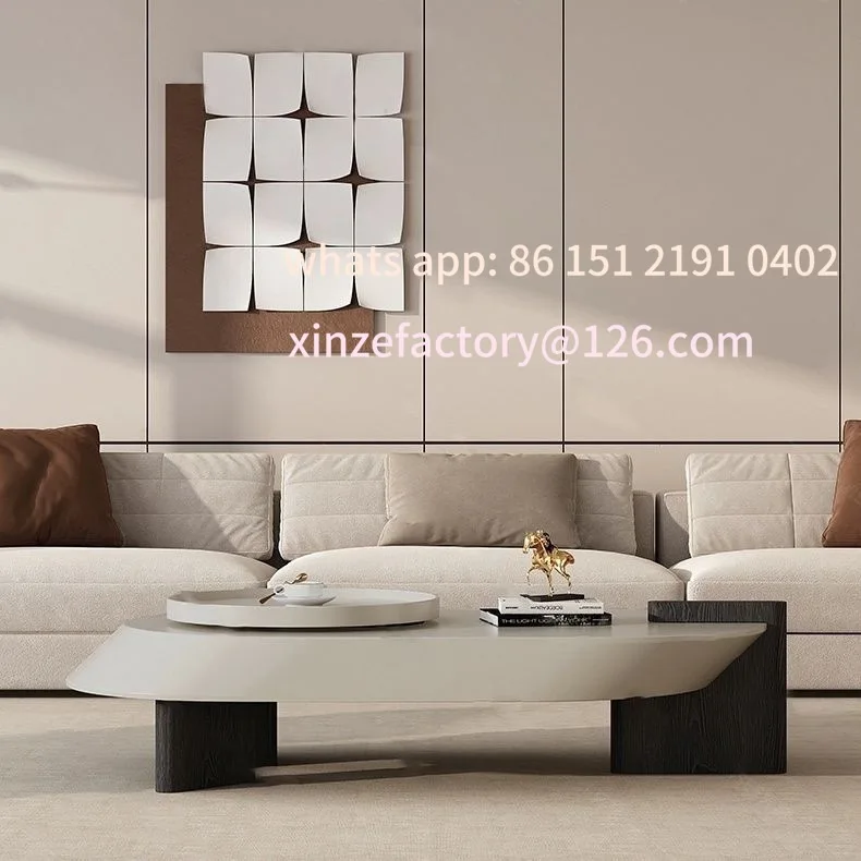 غرفة قابلة للتخصيص، متعددة الوظائف، مجموعة جديدة، فن تلسكوبي، شقة صغيرة، طاولة قهوة حديثة وبسيطة #4