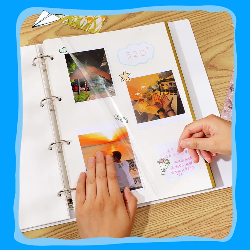 DIY Self Adhesive Photo Album Loose-leaf Large Capacity 30/40 Pages Commemorative Scrapbook Family Memory Book Pictures Storage