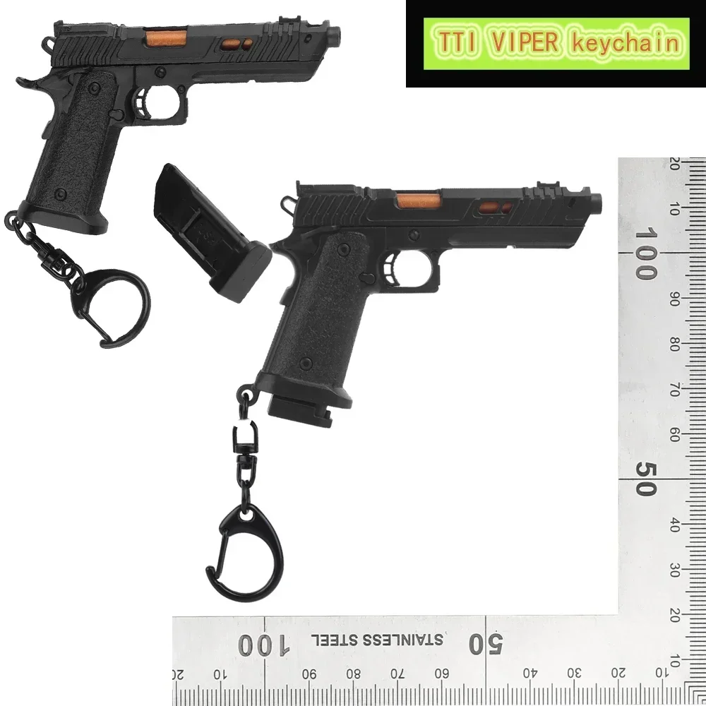 TTI G34 Key Chain Fidget Toy Mini Plastic Pistol Shape Tactical Keychain Realistic Model Gun Toy Gift Decoration Toys Multitool